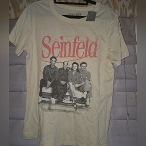 Seinfeld Iconic TV Show T Shirt Cream Size Small NWT